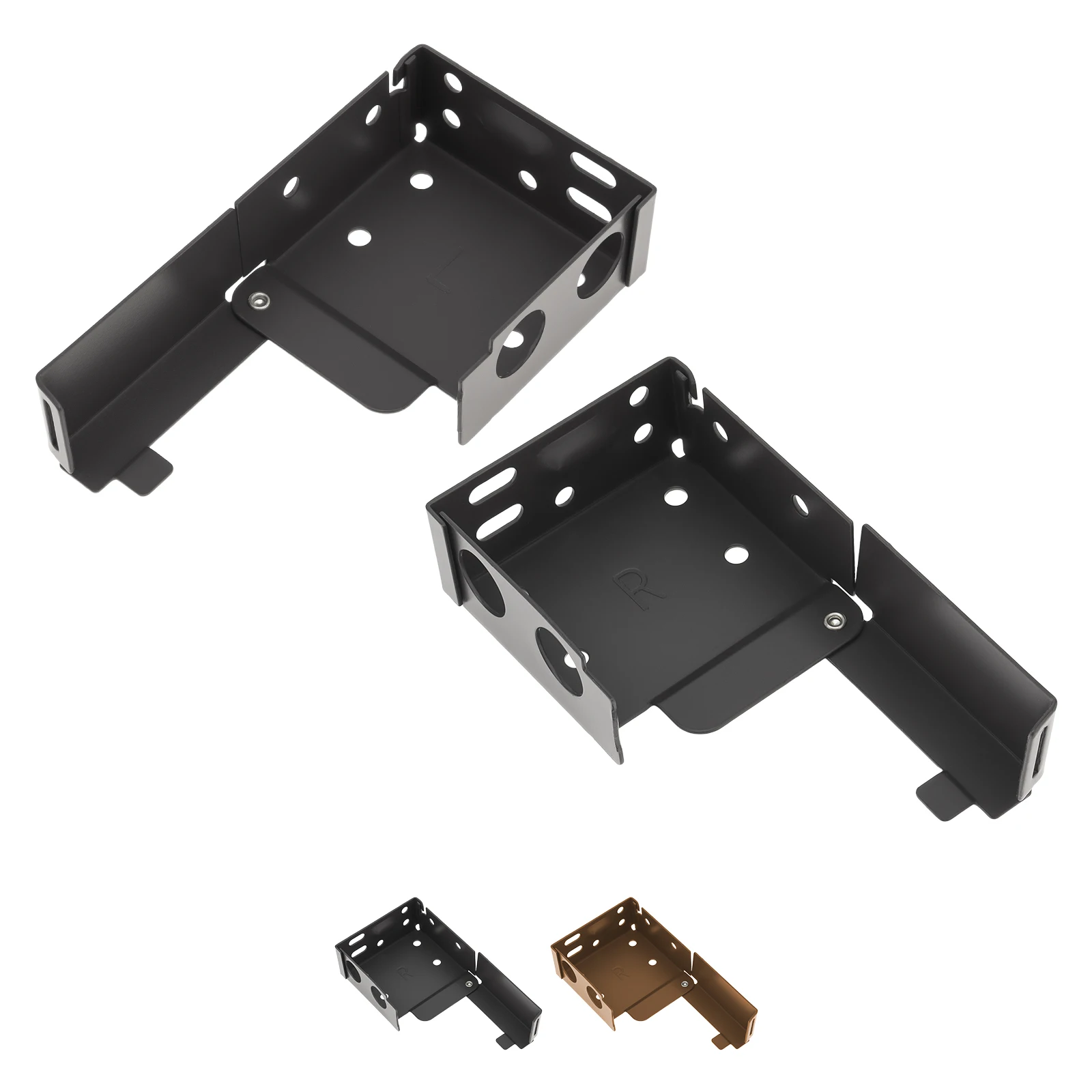 2pcs Box Mounting Bracket 1 Set for 2 Inch High Rail Venetian Blinds Head Track End Cover Holder Window Blinds Head Rail