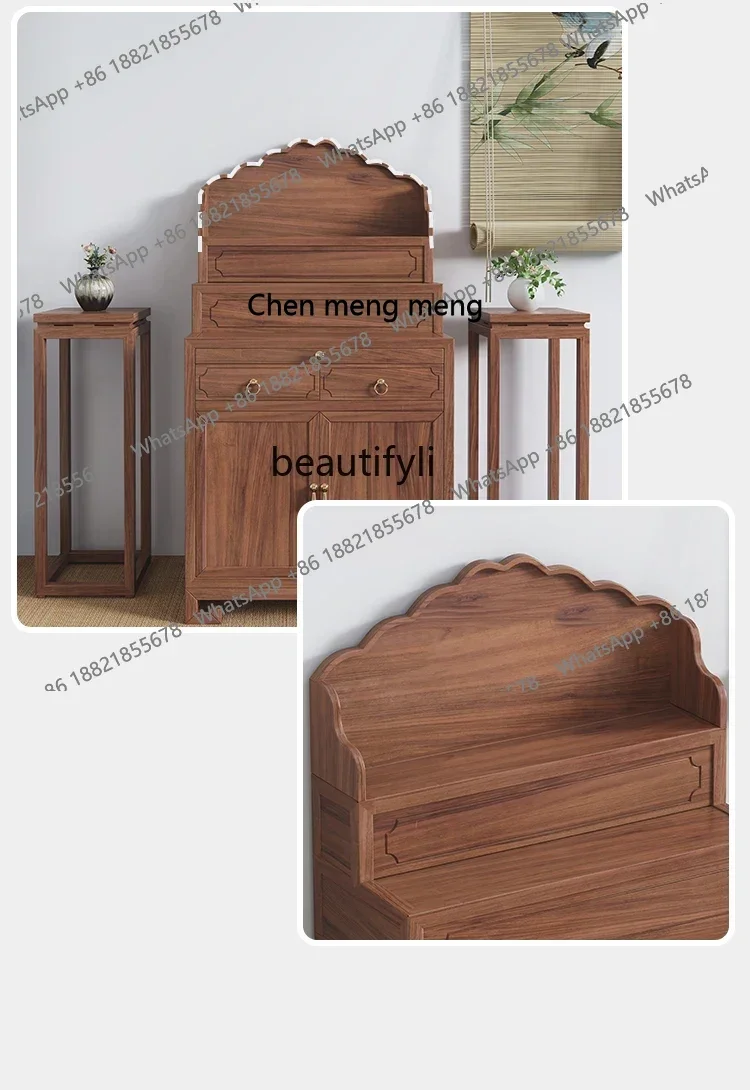 z183  Altar Household Incense Burner Table Buddhist Hall Altar New Chinese Modern Buddha Cabinet