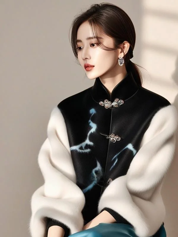 

Новая китайская зимняя утепленная куртка-пальто для женщин, модная, с принтом, из хлопка, свободного кроя, длинная