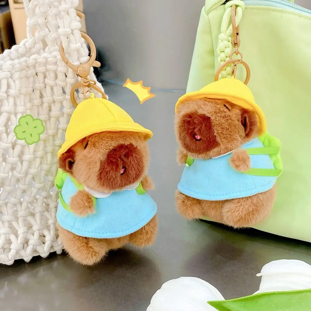 

Multicolor Plush Capybara Keychain Hairy Cartoon Capybara Simulation Capybara Pendant Soft Accessories Capybara Doll Birthday