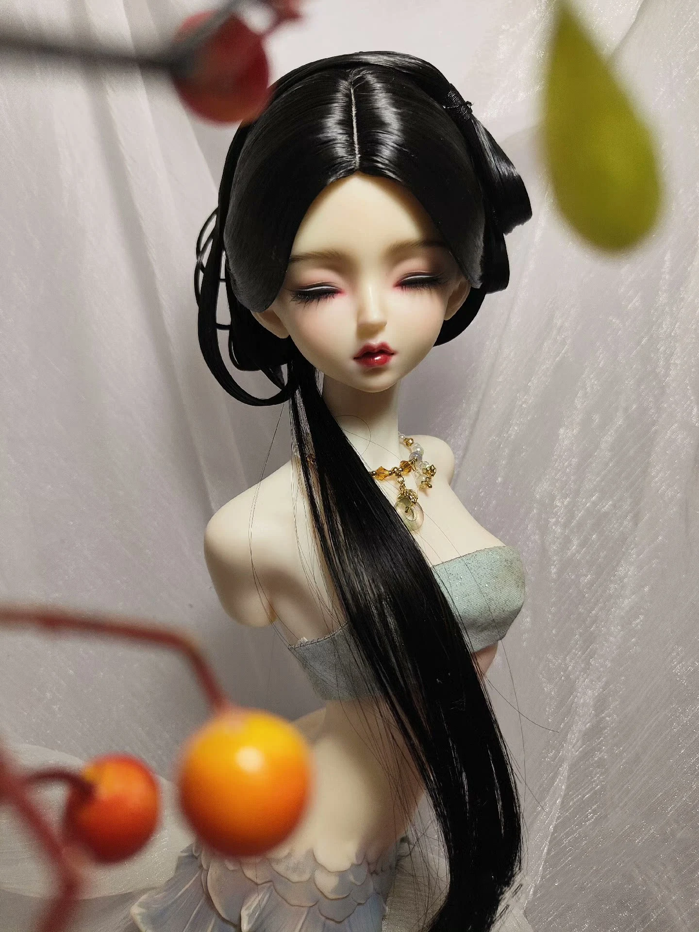 

1/6 1/4 1/3 Ancient Costume BJD Fairy Wig Doll Wigs Chinese Hanfu Vintage Long Hair For MSD SD13 Girl SSDF Accessories A2027