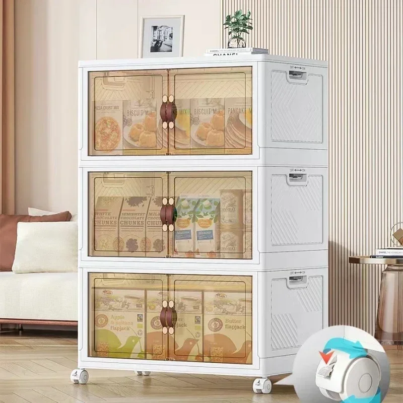 Multi-functional Double door folding storage cabinet large capacity household locker