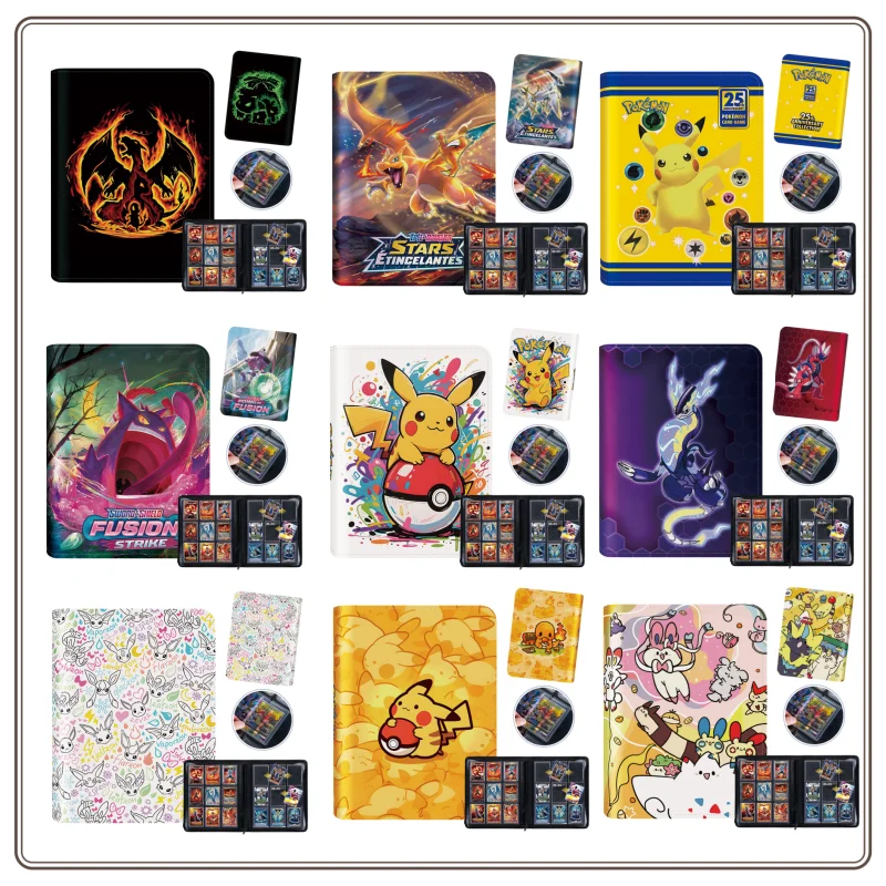 pok-E-mon-card-clip-collection-album-ptcg-hard-card-cover-card-album-35pt-grid-30th-anniversary-storage-collection-album