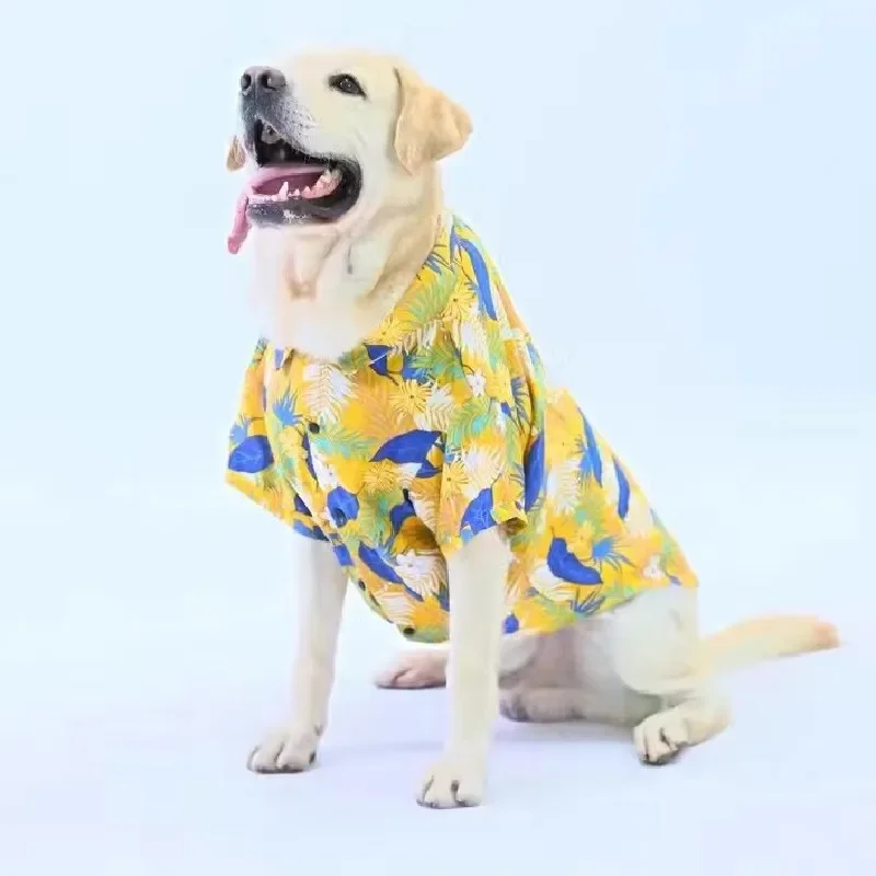 Sommer-Hundeshirt Schnauzer Corgi Shiba Inu Samojede Husky Labrador Golden Retriever Kleidung Große große Hundekleidung Kostüm Outfit