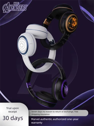 Imagen 2 del producto MARVEL-auriculares inalámbricos de colaboración con Bluetooth 5,3, cascos con mejora de graves, diafragma de 40mm, latencia ultrabaja