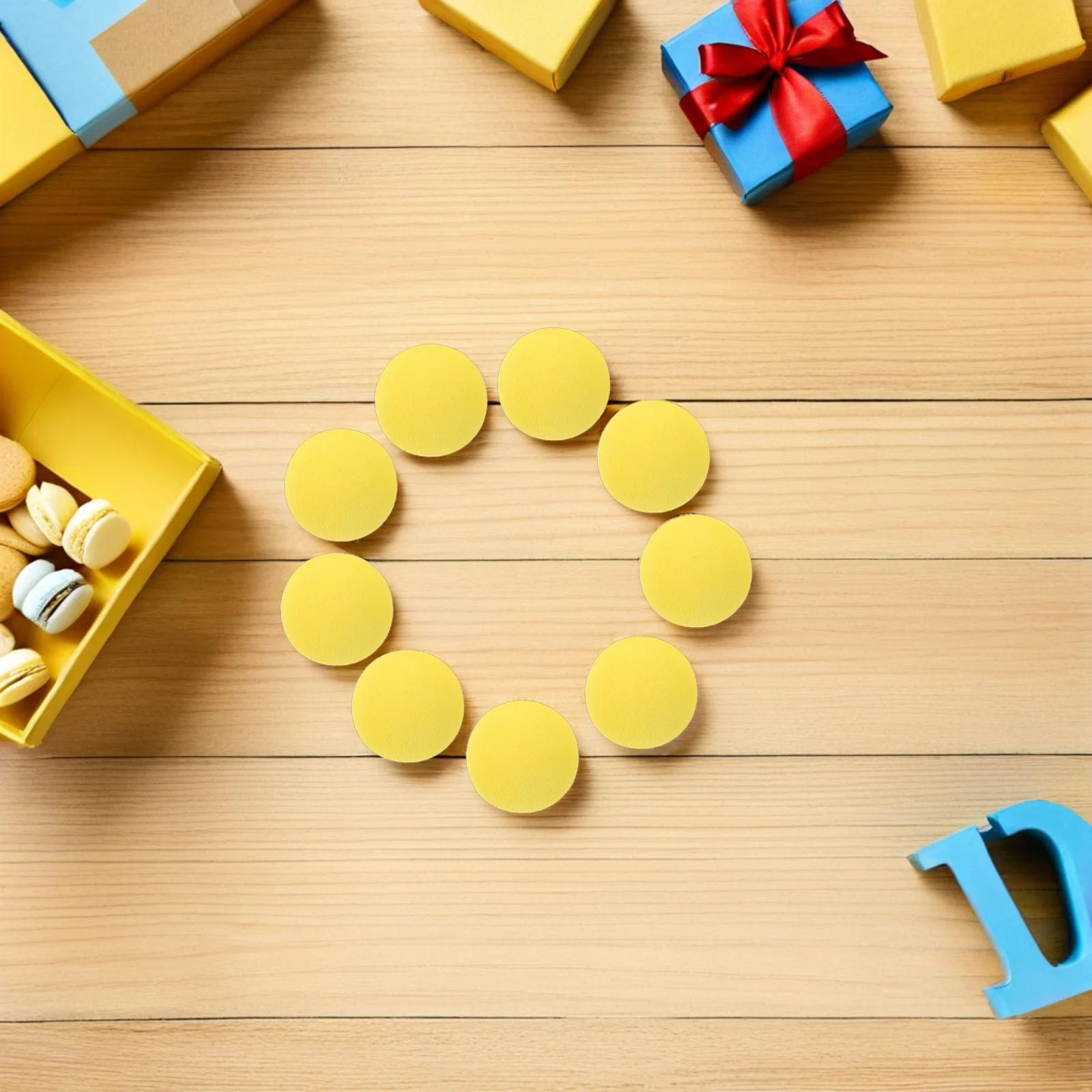 

100pcs Foam Soft Balls 3Cm Yellow Round Replacement For Blaster Launcher Refill Kids Game Bulk Pack Mini Volleyball Carnival