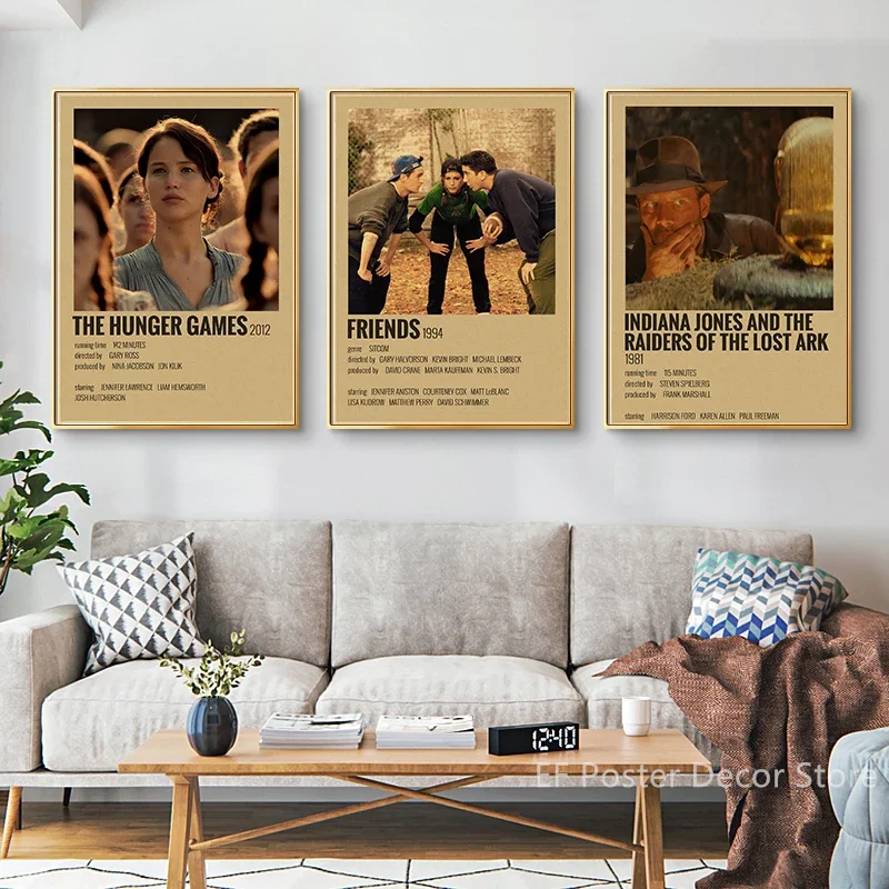 Film TV Show Poster Retro Prints The Hunger Games/Jurassic Park Painting Vintage Home Room Art Wall Decor Movie Theater Posters