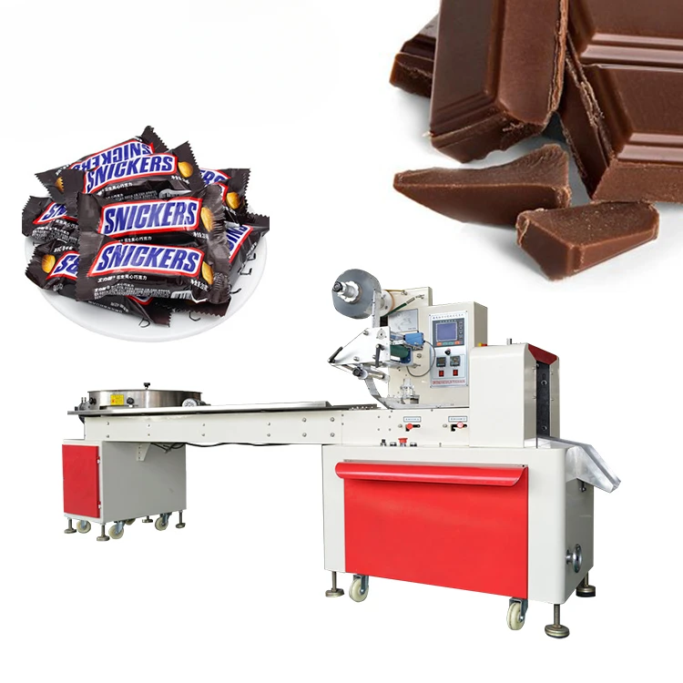 Horizontal biscuit cracker flow wrapping packaging machine manufacturers packing machine for chocolate cheese bread