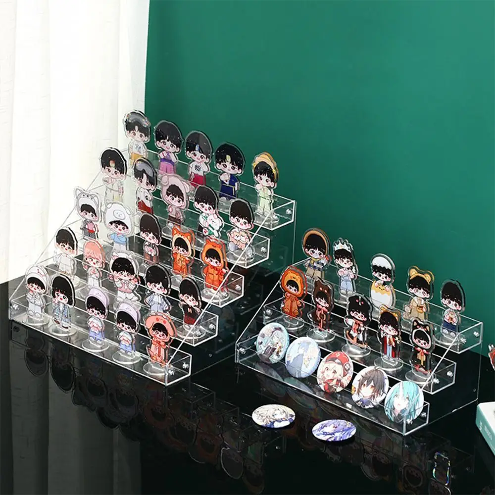 Abzeichen Lager regal Leiter Display Rack Desktop Organizer transparente Bar Stand Display Rack Desktop Aufbewahrung sbox Kunststoff
