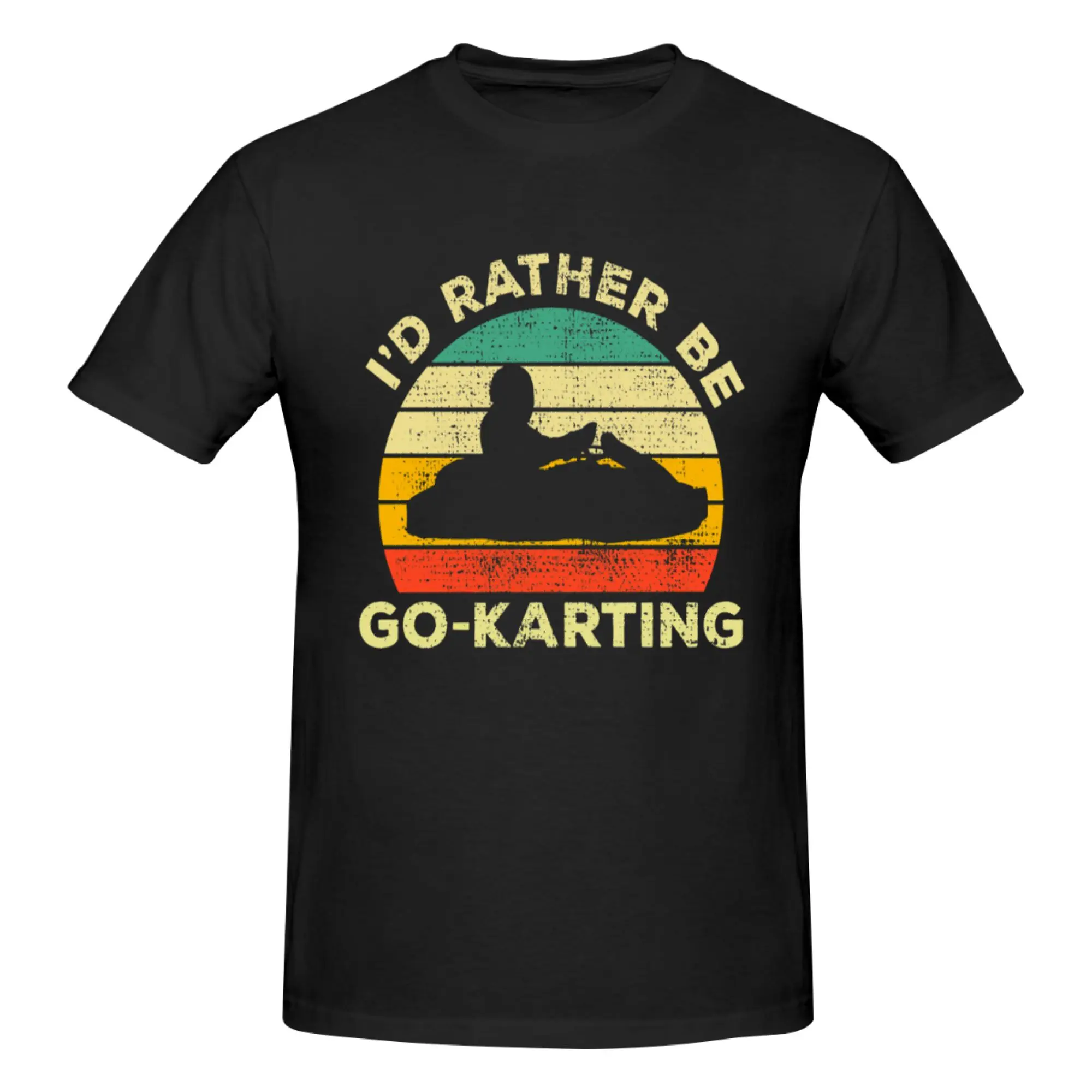 Divertente maglietta stampata da uomo con scritta 'Preferirei fare il karting', regalo vintage per gli amanti del karting, promozione, t-shirt unisex da uomo