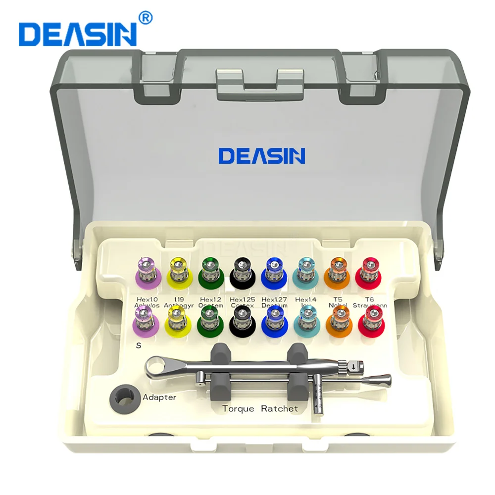 

Dental Universal Implant Torque Screwdrivers Wrench Dental Implant Restoration Tool Kit 10-70NCM