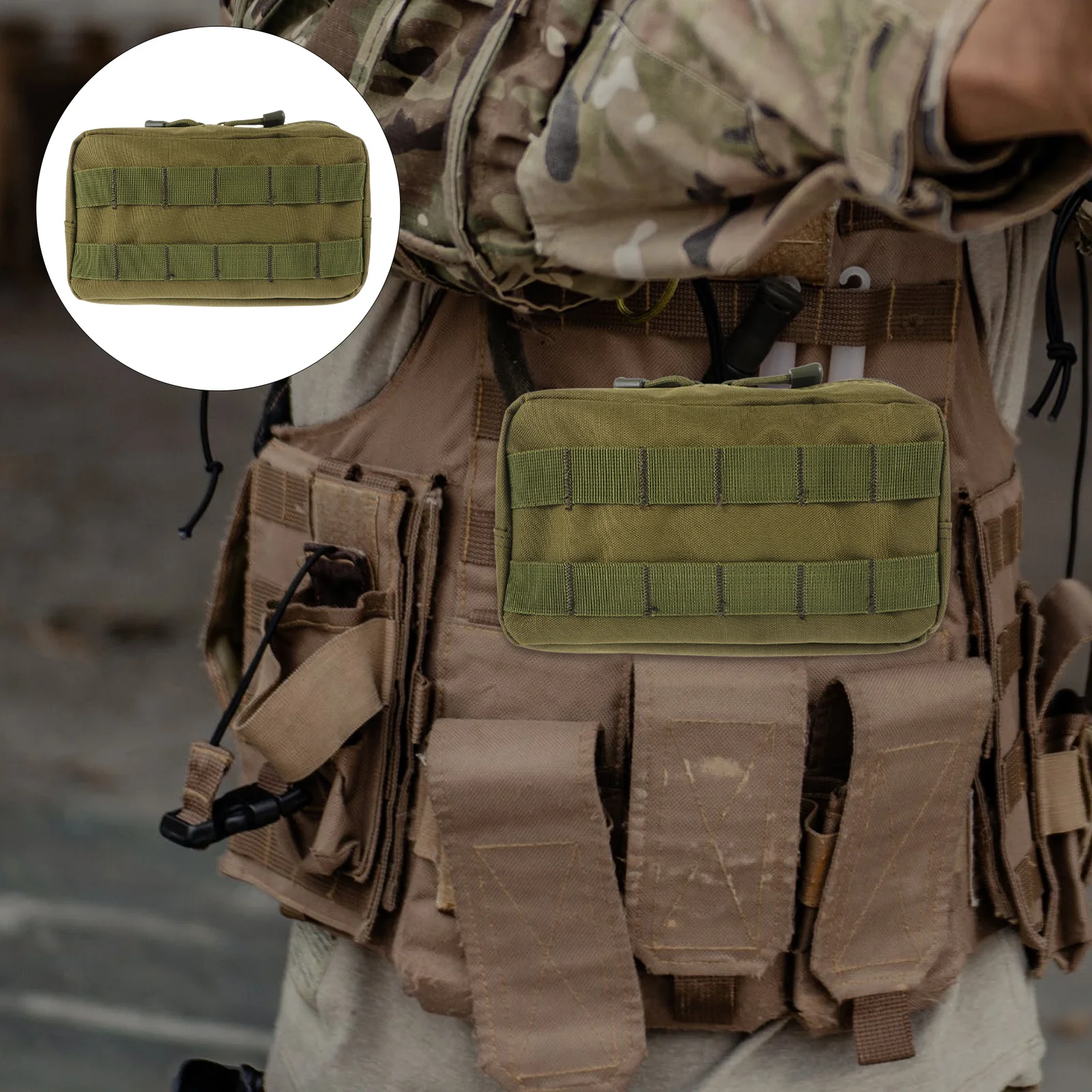 

Tactical Commuter Bag Compact Oxford Cloth Wear-Resistant Multi-Function Emergency Storage For Hiking Bike Riding Workout