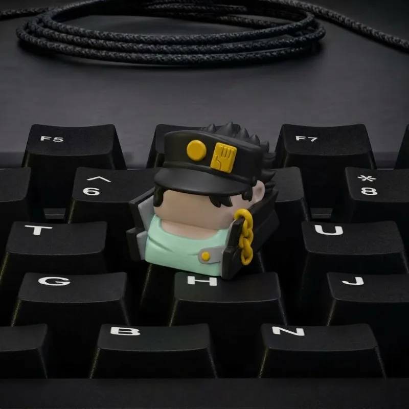 Anime Character Keycaps, Compatible with Cross-Axis Switches, Abstract Anime-Themed Accessories, Computer Accessories, Keyboard Decorations, Holiday Gifts