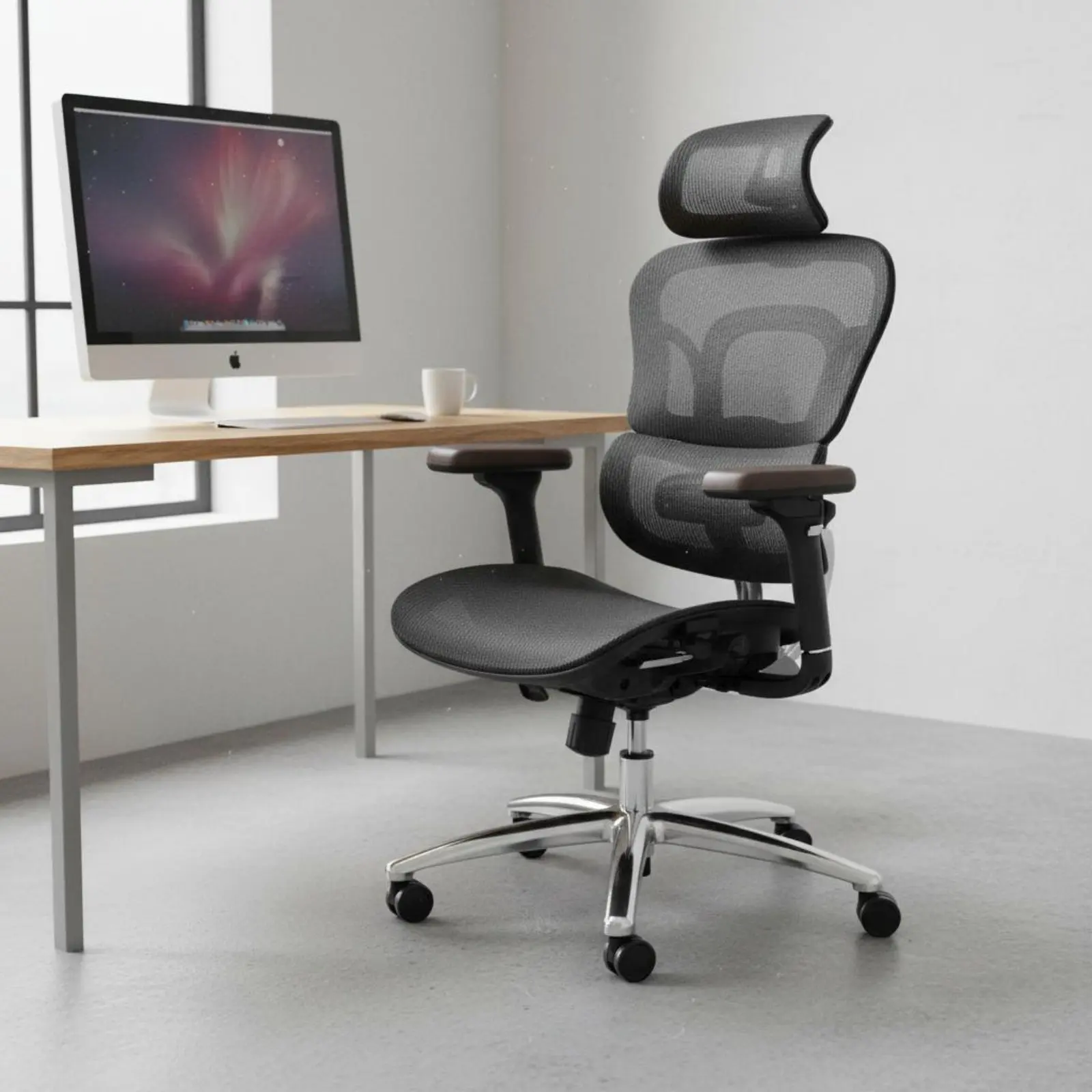 Ergonomic Office Chair 360-Degree Rotate Adjustable Support Chair Reclining Backrest for Students, Study, Gaming
