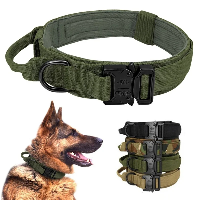 

Adjustable Military Dog Collar Tactical Leash Set for Medium to Large Breeds Durable Training Accessories for German Shepherds