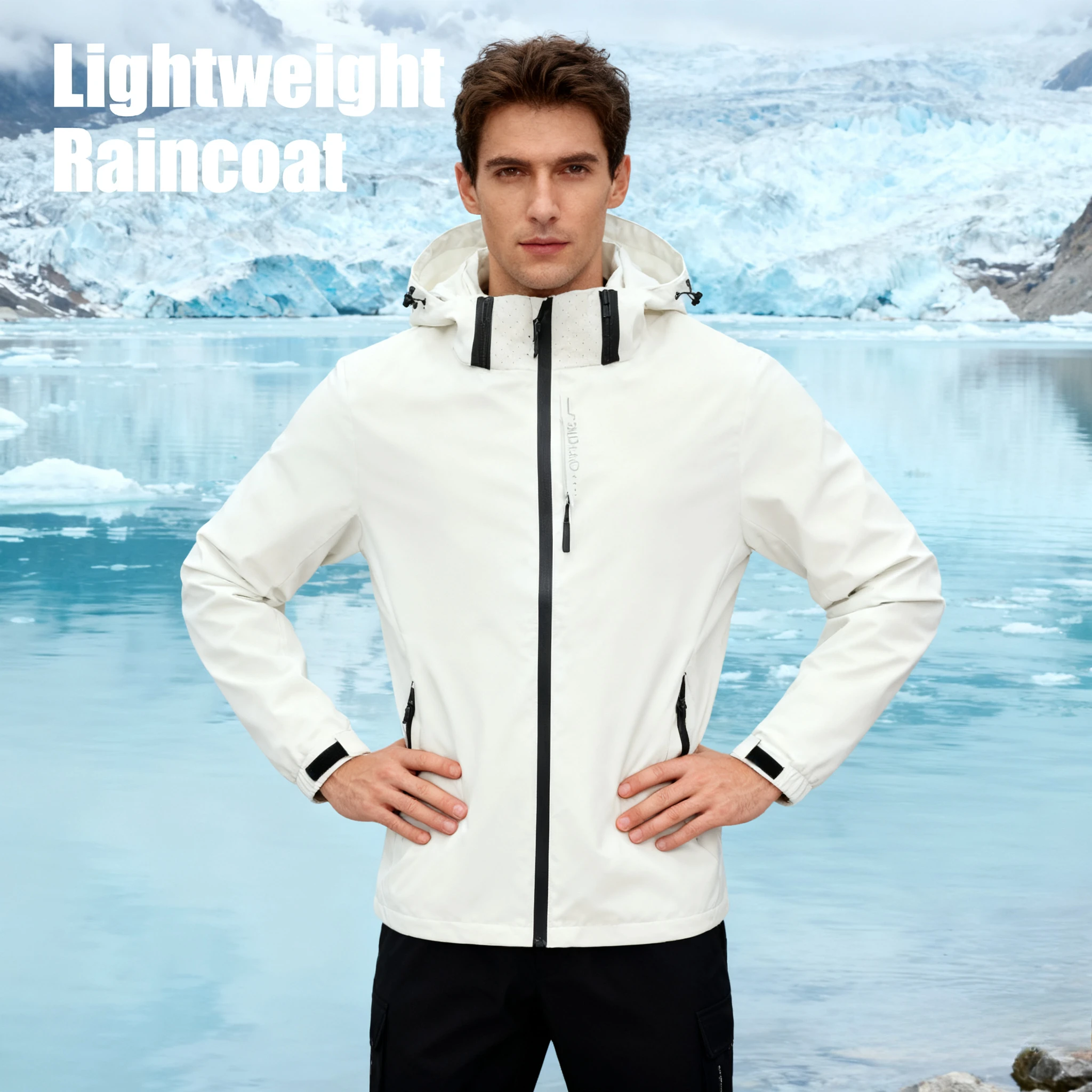 

Casual Men's Outdoor Climbing Jacket Windproof Waterproof Removeable Cap Workwear Style Outerwear