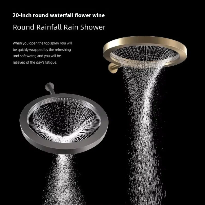 

Заводская нержавеющая сталь, большой дождь, круглый водопад, настенная насадка для душа, матовый верхний душ для квартиры, отеля