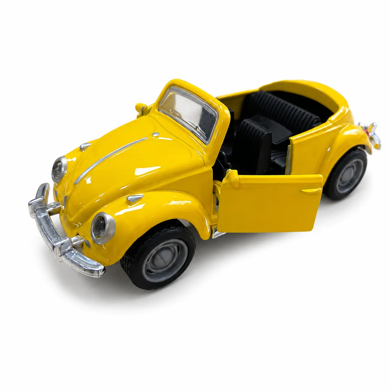 1 Stück, im Beutel verpacktes, klassisches, im Vintage-Stil gehaltenes, aus Zinklegierung gefertigtes Automodell, Retro-Roadster, mit Rückziehfunktion, aufklappbare Seitentüren. – Detail 8