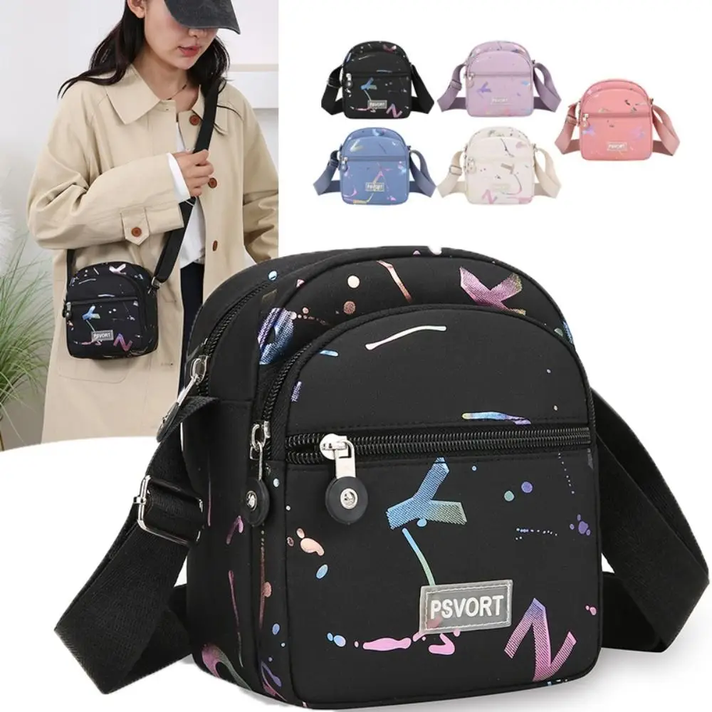 

Causal Nylon Shoulder Bag Mini Multi Layer Handbag Phone Bag Women