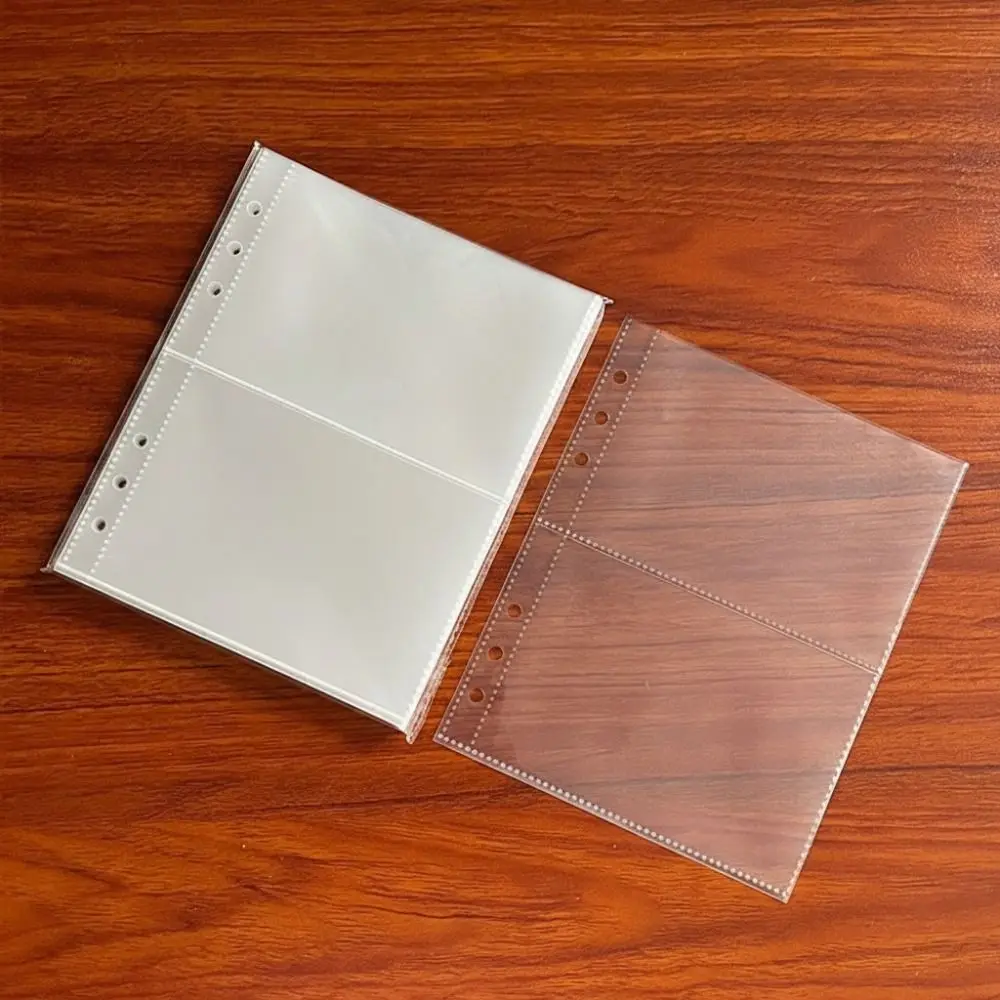 Inner Page Card Binder A5 Photocard Binder Sheets Transparent PP Acid Free Photo Album Refill Pages Photo Album Sleeves