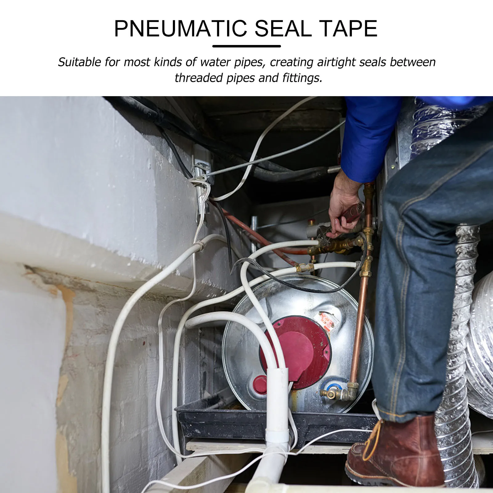 

10 Rolls Ptfe Pneumatic Seal Tape Premium Hydraulic Tape Sealing Gas Tube Water Purifier Hose Connector and Tube