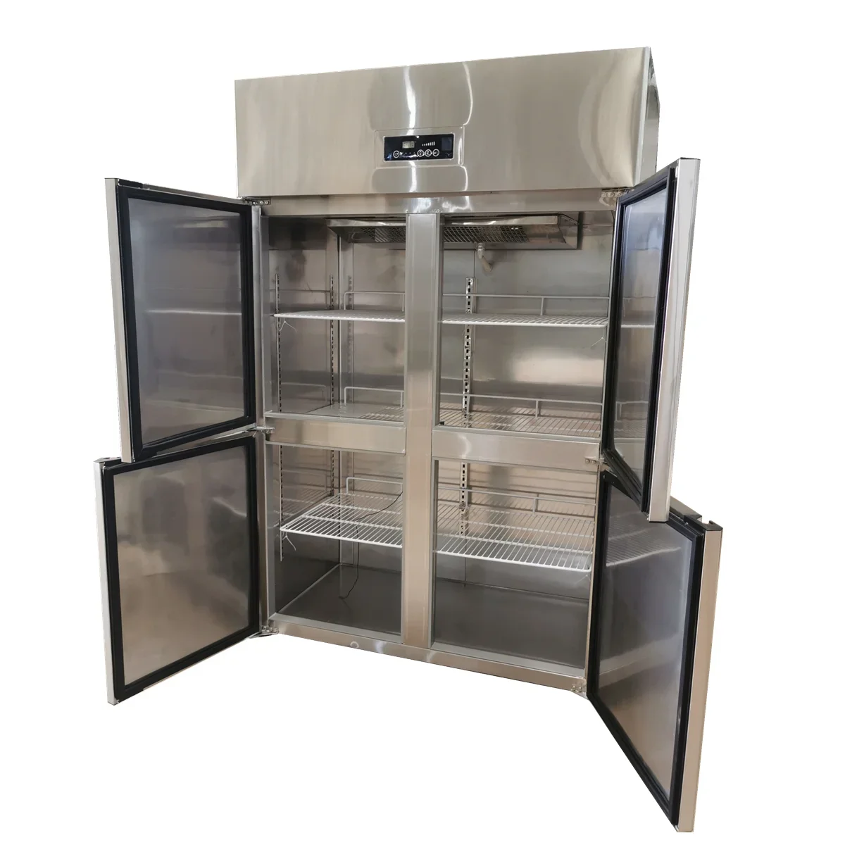 commercial hotel industry upright refrigerator four doors fridge 4 door freezer stainless steel chiller price in hyderabad