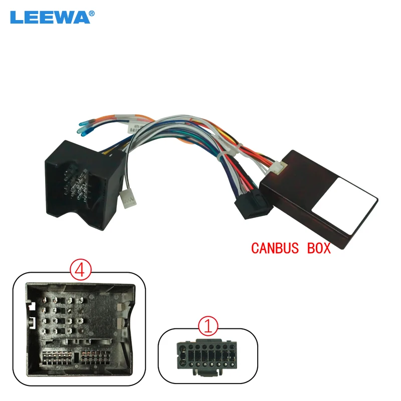 

LEEWA Car Audio Wiring Harness with Canbus Box For BMW X1/E90 08-16 Aftermarket 16pin CD/DVD Stereo Installation Wire Adapter