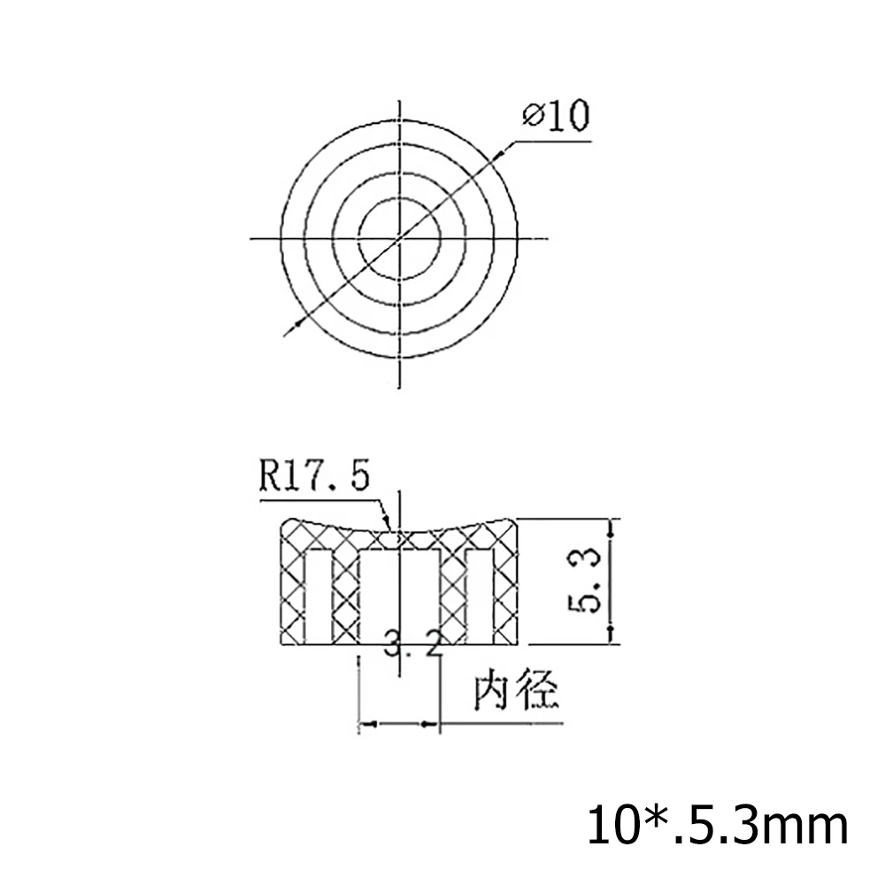 For A17 Light Touch Button Cap Compatible With 6X6 Round Handle Button Switch Cap Round Button Cap Diameter 10mm Thickness 5.3mm