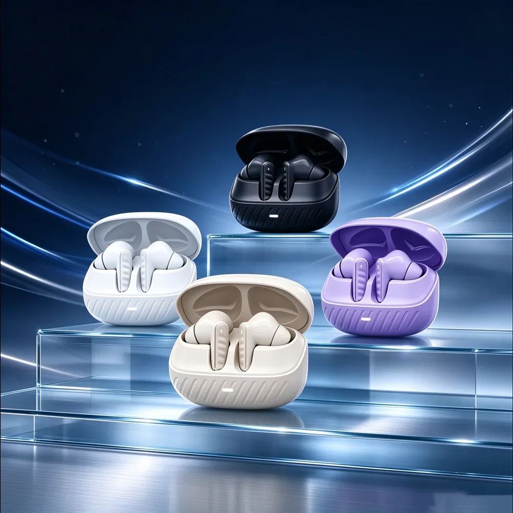 TWS Bluetooth Headset Wireless Headset Offer Balanced Acoustic Performance Slim Body Reliable Signal for Online Meetings