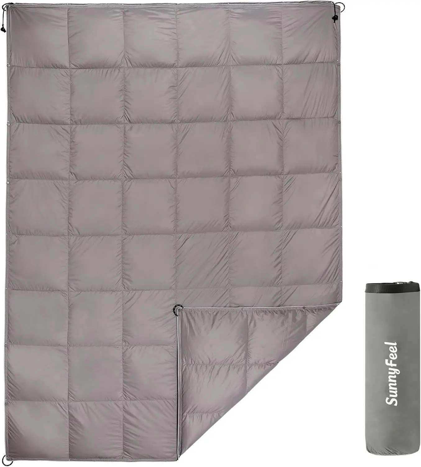 

Плед для кемпинга на открытом воздухе, 52x78 дюймов, легкое водонепроницаемое нейлоновое одеяло для путешествий, походов, пикников, пляжа, стадиона, вечеринок, серый