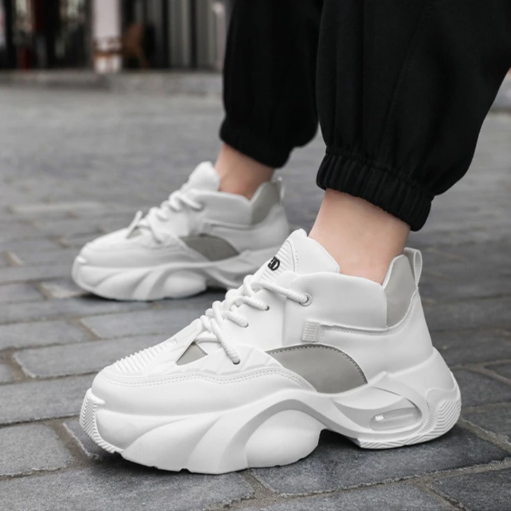 

Shoes for Men High Quality Mesh Breathable Leather Men's Platform Sneakers Trend Casual Running Sports Me'n Shoes Zapatos Hombre