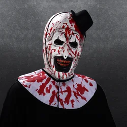 Horror Terrifier 3 Art The Clown Mask Cosplay Creepy Joker Killer Demon Skull Latex Helmet Halloween Carnival Party Costume Prop