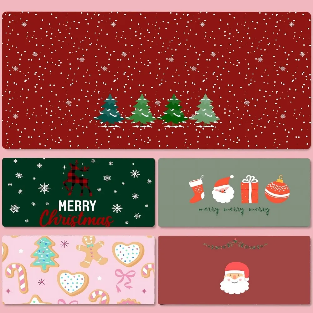 

Merry Christmas Happy New Year Mousepad New Arrivals Large Gaming Mousepad L XL XXL Gamer Mouse Pad Size For Keyboards Mat