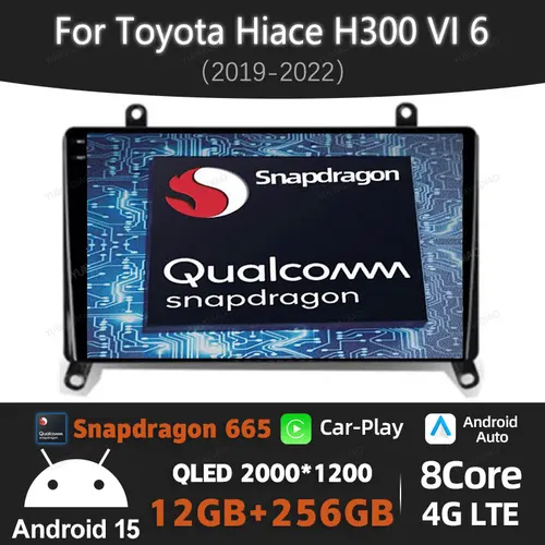 Android 15 カーラジオトヨタハイエース H300 VI 6 グランエース I 1 2019 - 2022 GPS ナビマルチメディアステレオビデオプレーヤー BT ヘッドユニット
