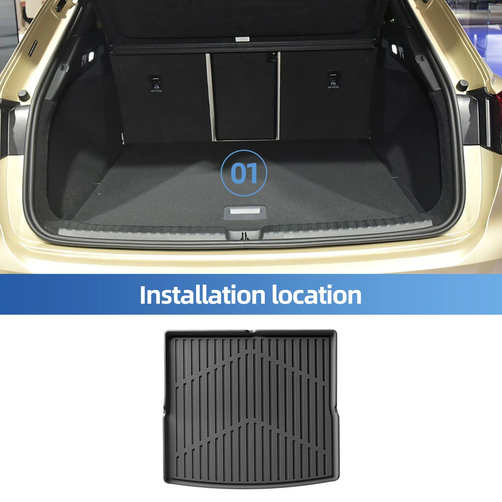 Smabee for Audi Q4 E-tron 2022-2025 2026 (Not Fit Sportback) Car Floor Mats Cargo Liner Trunk Backrest Pad TPE 3D Accessories