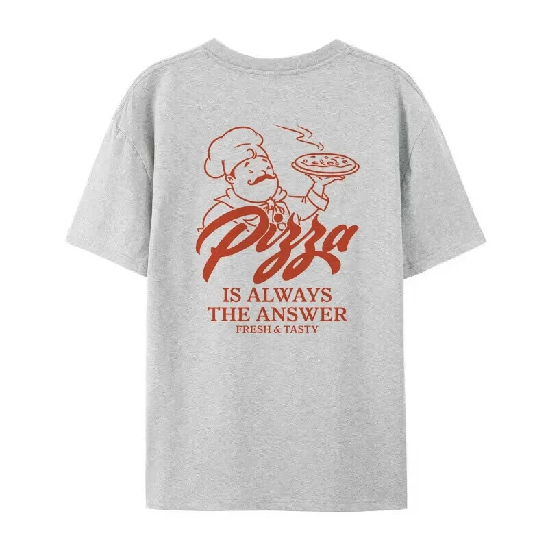 Frauen Retro-Stil Pizza lustige T-Shirts niedlichen Feins chm ecker Pizza Liebhaber T-Shirt Sommer Mode Vintage Streetwear Tops T-Shirt Unisex Kleidung – Detail 4