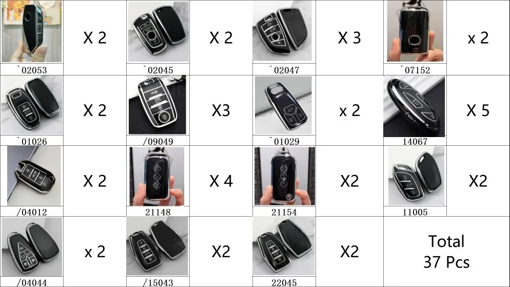 

mixed key case for vip 37 pcs