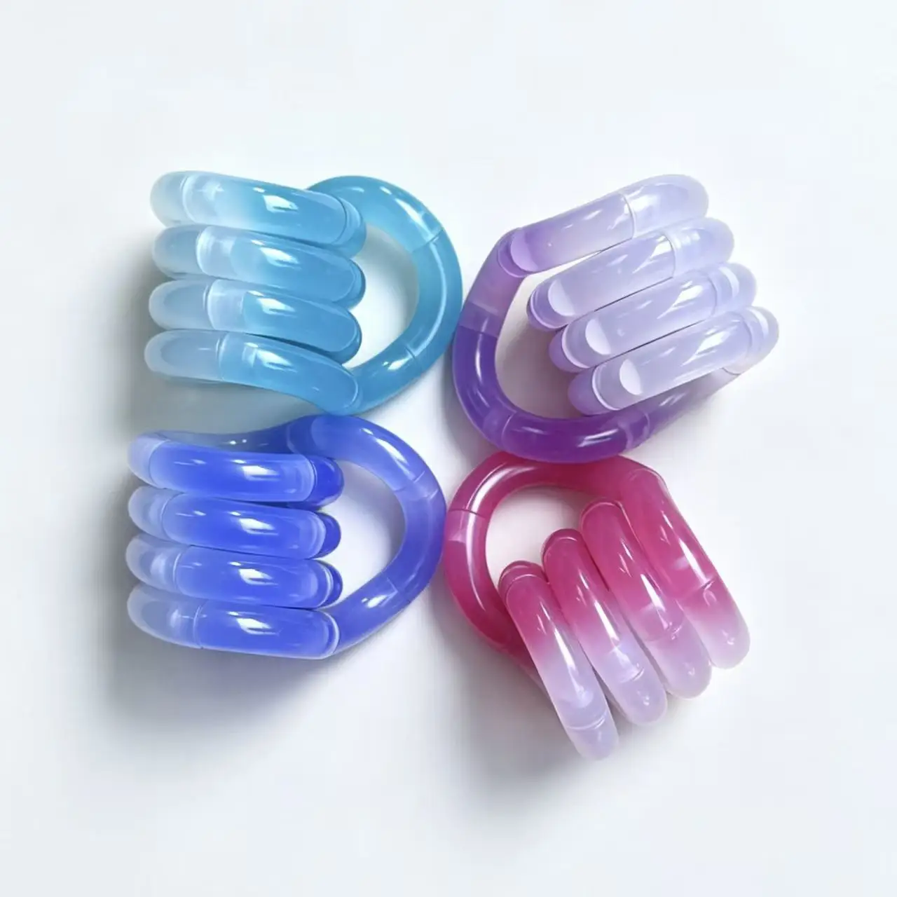 Twisting Tangle Fidget Squishy Ornament Anti-Stress Deformable Rope Rotating Fingertip Hand Reliex Squishy Christmas Gifts 트위스트링