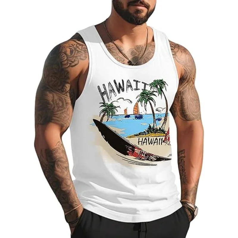 

2025en's Sleeveless Casual Workout Wear Muscle Men's Vest Single-layer Sports Top Men's Gym Wear Men's Sports Top