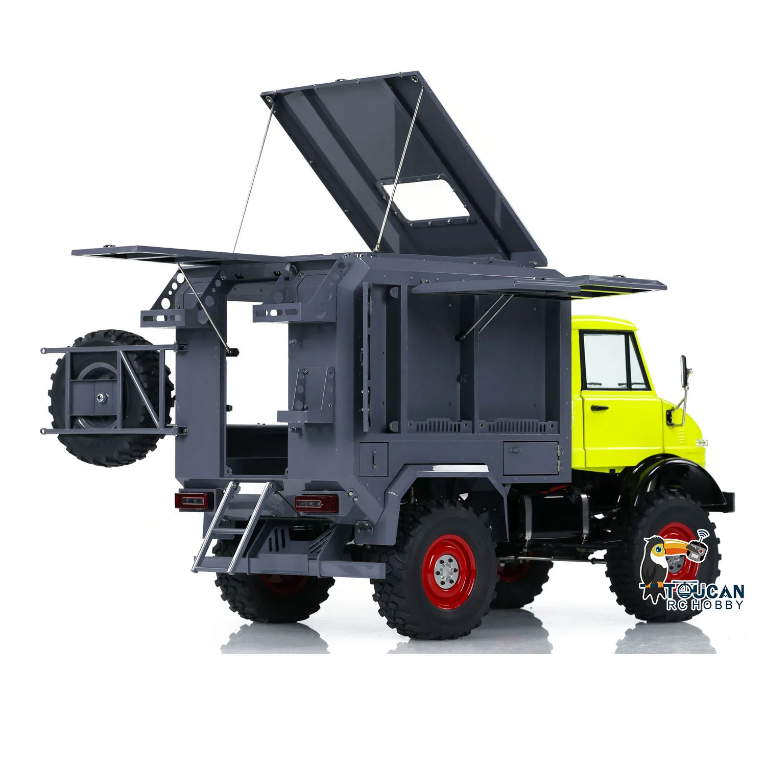 LESU 1/10 RC Crawler 4*4 Tylne wiadro Metalowy samochód U406 ze światłem Dźwięk Pojazd rekreacyjny Malowany Zmontowany model terenowy Zabawka