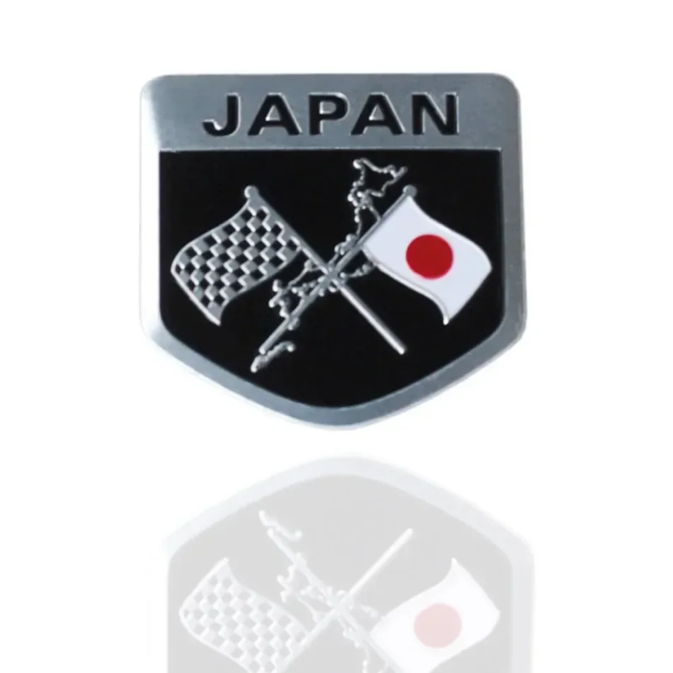 1pc Japan japanische Flagge Schild Metall Emblem Auto LKW Motorrad Universal Styling Dekor Sticke Auto Außen zubehör