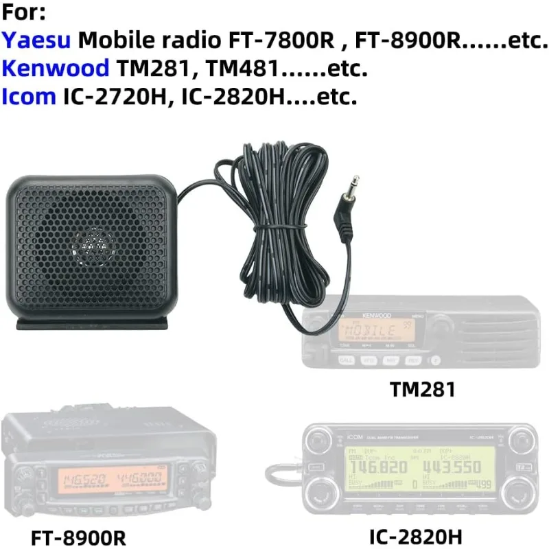 2PCS P600 Speaker Car Radio External Peaker CB Radio External Speaker 3.5mm for Yaesu Kenwood QYT Mobile Radio