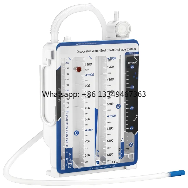 systeme-de-drainage-thoracique-jetable-avec-obturateur-d'eau-tube-de-drainage-thoracique
