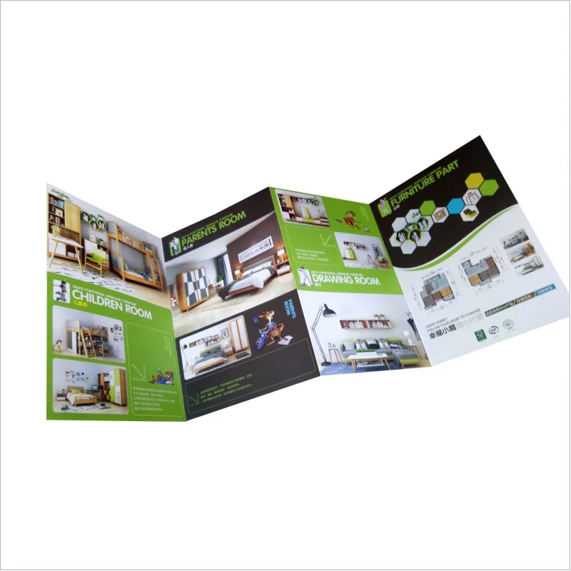 50 0.Zhang.Custom.Custom Printing Promotional Paper Poster Brochure Full Color A3 A4 A5 Tri-fold Flyer Restaurant Menu