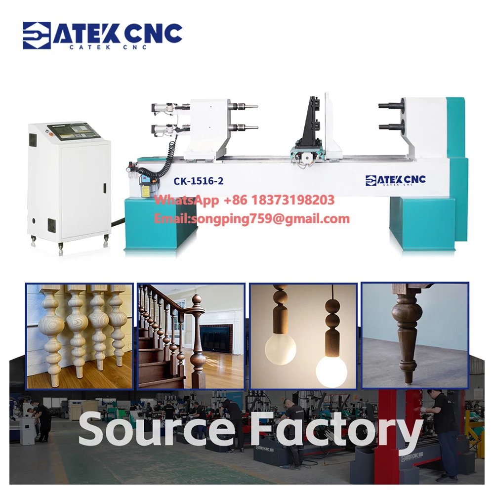 

Chinese Manufacturer CNC Woodworking Lathe Turning Machine 3-Axis Multi-Station CNC Wood Lathe for Wooden Furniture Accessories