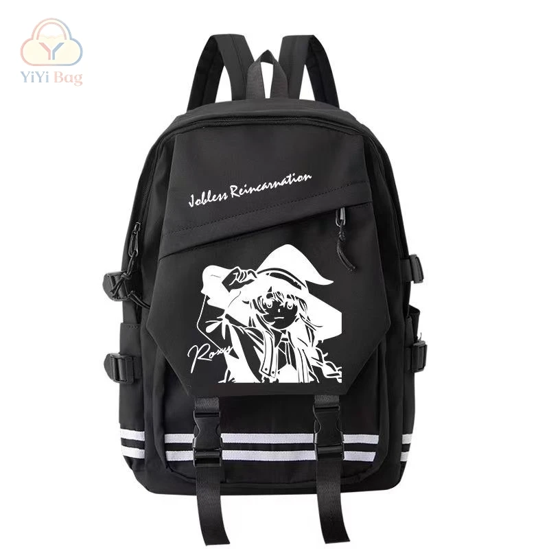 Mushoku Tensei Jobless Reincarnation Backpack ‌Roxy Migurdia Greyrat Print Student Schoolbag Lightweight Large Capacity Backpack