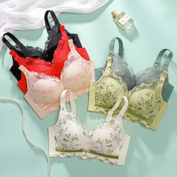 70-90A Thickened Cup Autumn Winter Adjustment Type Bra Gather Together Anti-Sag Ventilate Underwear Absorb Sweat Comfortable