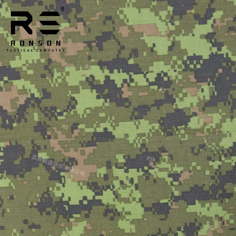 

NYCO50/50 ribstop Canada CADPAT camo nylon cotton fabric camouflage printed tactical uniform fabric waterproof with IRR