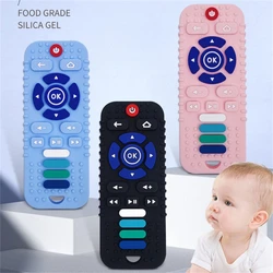 New Food Grade Silicone Baby Teether TV Remote Control Shape Silicone Beads Newborn Molar Chewing Teethers Rodent Teething Toys