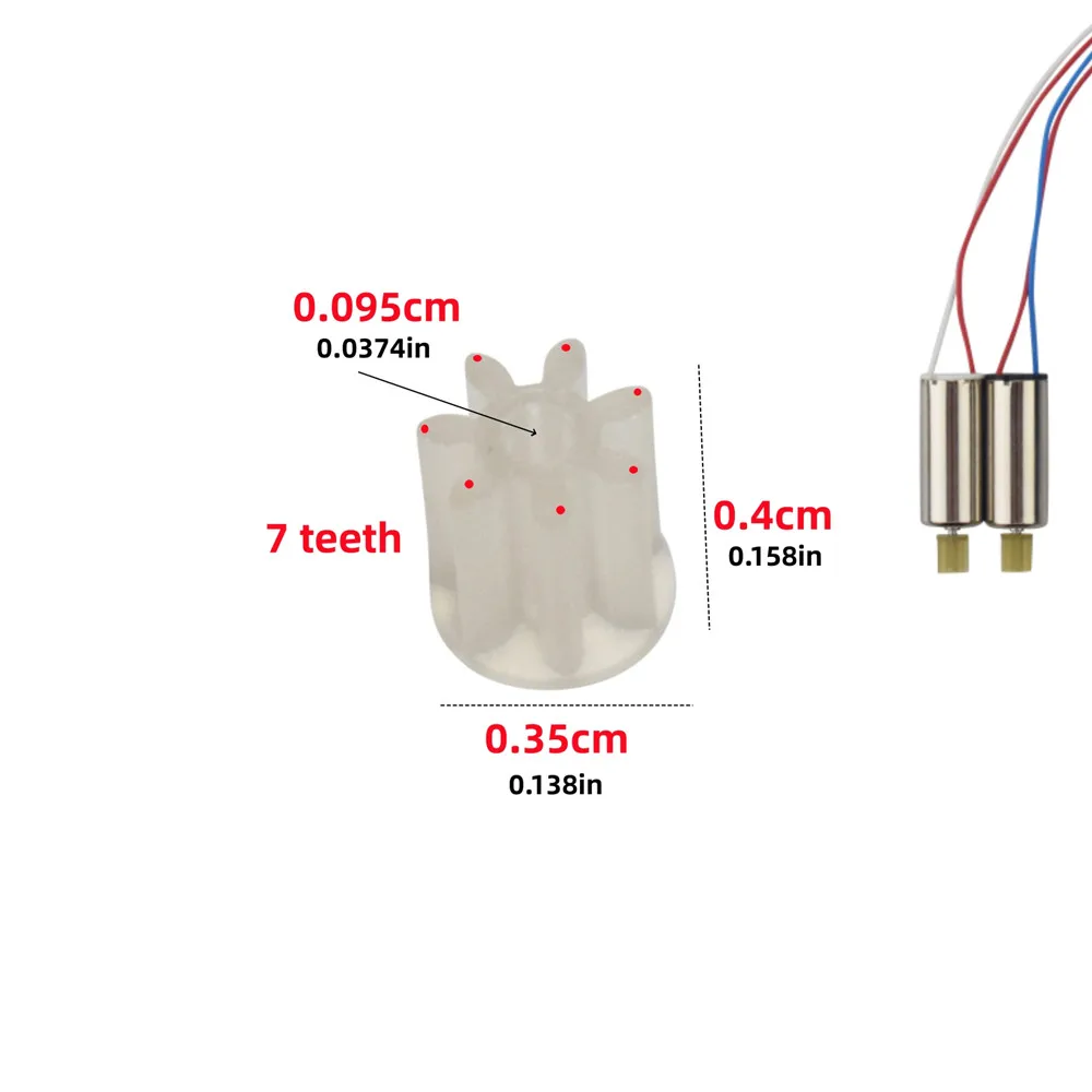 36 Tooth Large Gear+7 Tooth Motor Gear For E88 E88PRO E88MAX E525 E99 E99PRO P1 P5PRO K3 S1 P8 RC Drone,Motor Gear Parts